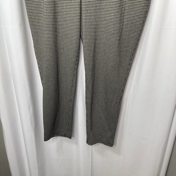 Nine West trousers slacks pants women's XL black khaki houndstooth pull on comfo - Picture 10 of 16